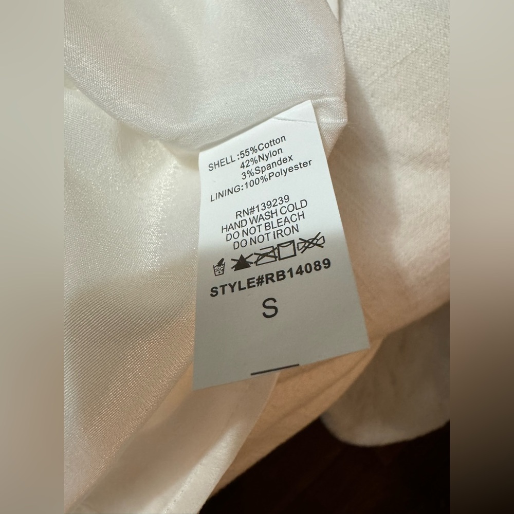 Do+Be | White Satin Off Shoulder Midi Dress | S - Picture 10 of 13